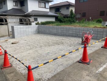 君津市南子安H様邸　ブロック積み工事